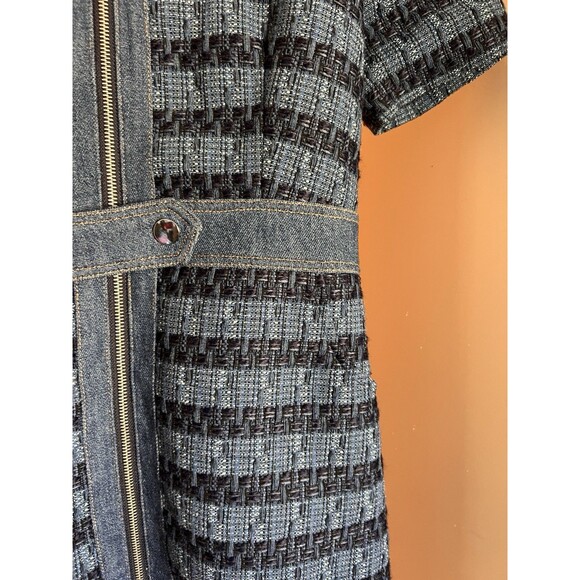 Jason Wu Denim Dress M Built-In Belt Pockets NWT Casual Chic Designer Blue Woven - Picture 5 of 14